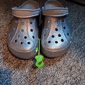 Baya Silver Glitter Crocs